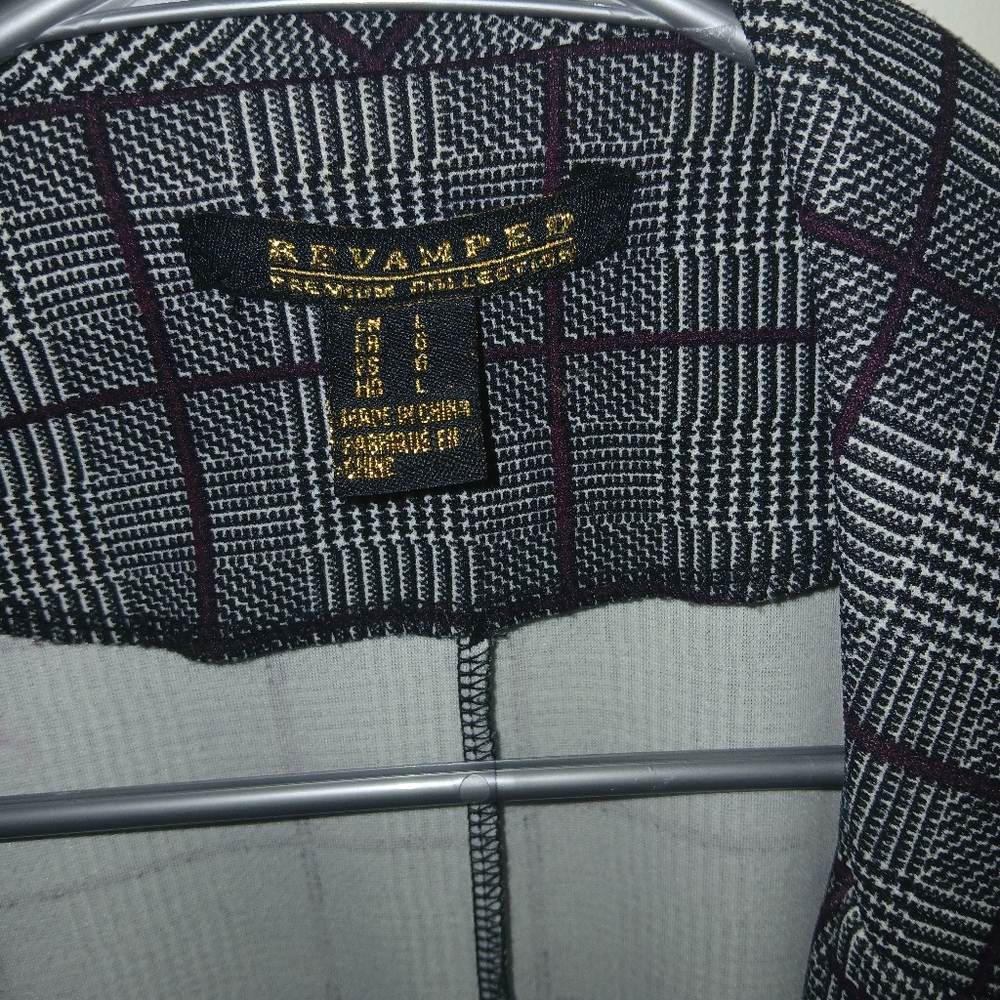 Gray Plaid Blazer - Picture 3 of 4